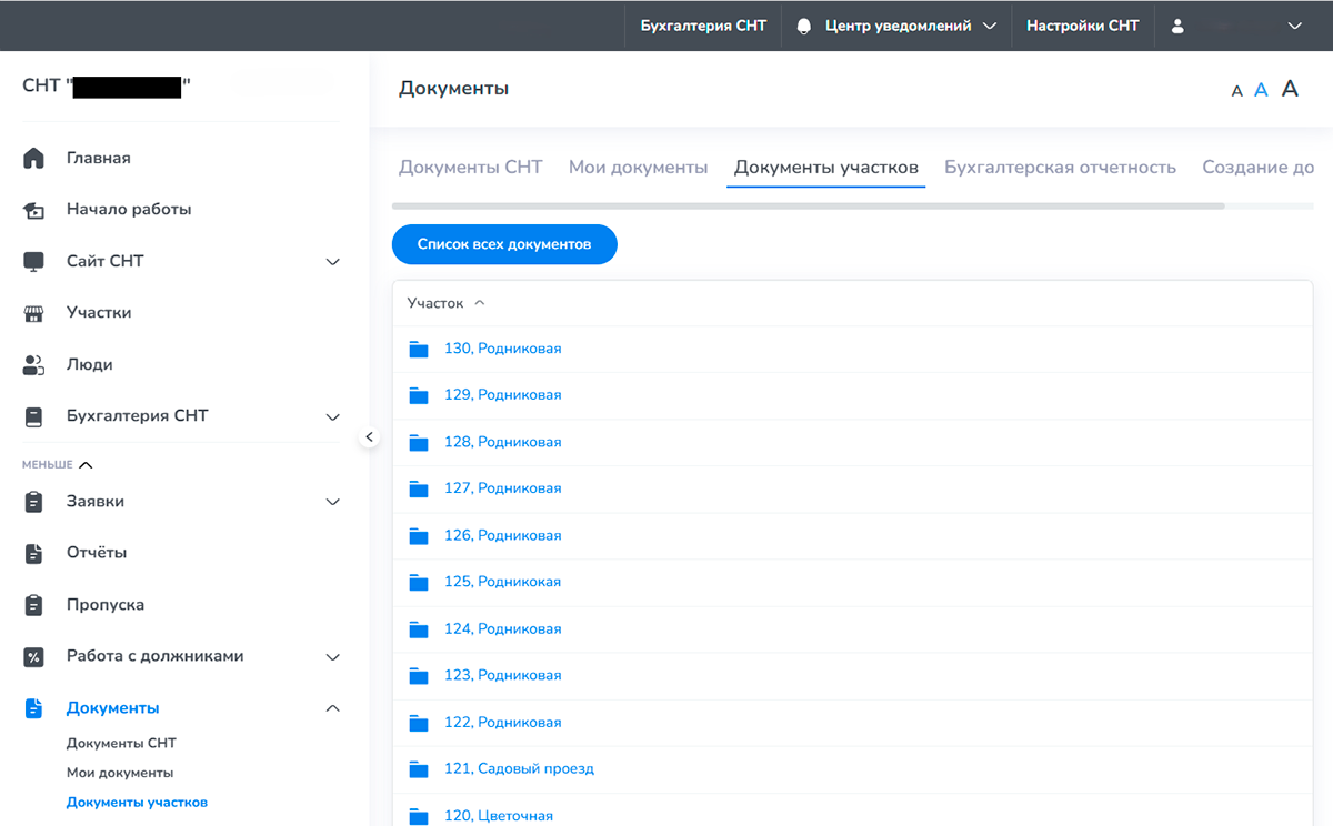 Список документов