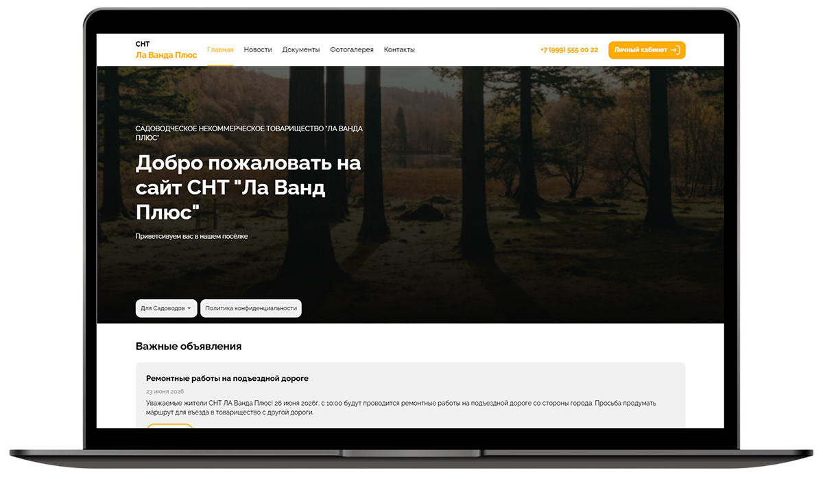 сайт СНТ